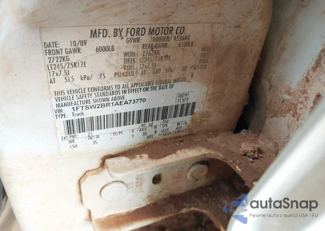 2010 Ford F-250 Xlt from USA, damaged, VIN 1FTSW2BR1AEA73770